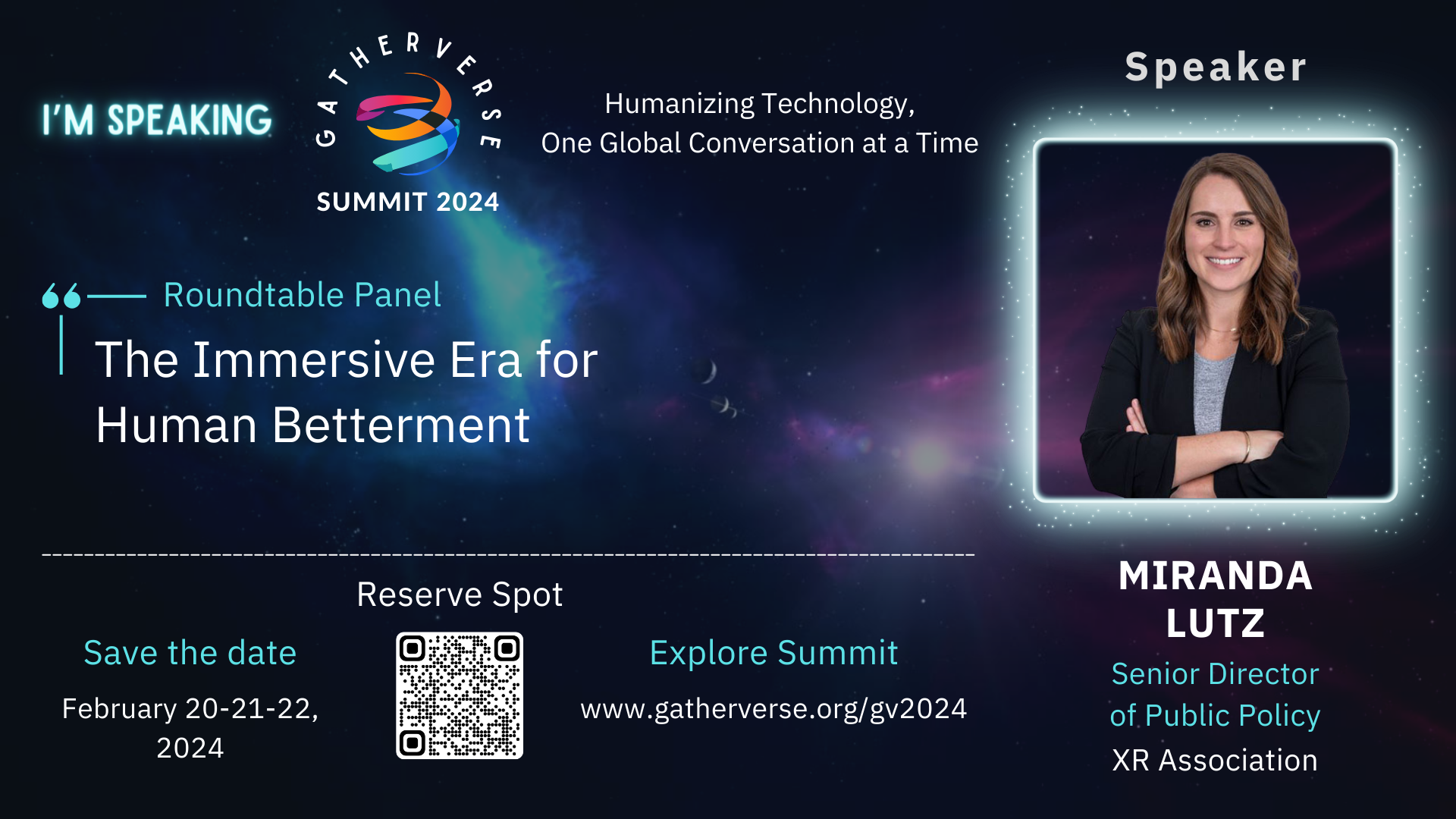 XRA’S SENIOR DIRECTOR OF PUBLIC POLICY TO JOIN ROUNDTABLE AT GATHERVERSE SUMMIT 2024