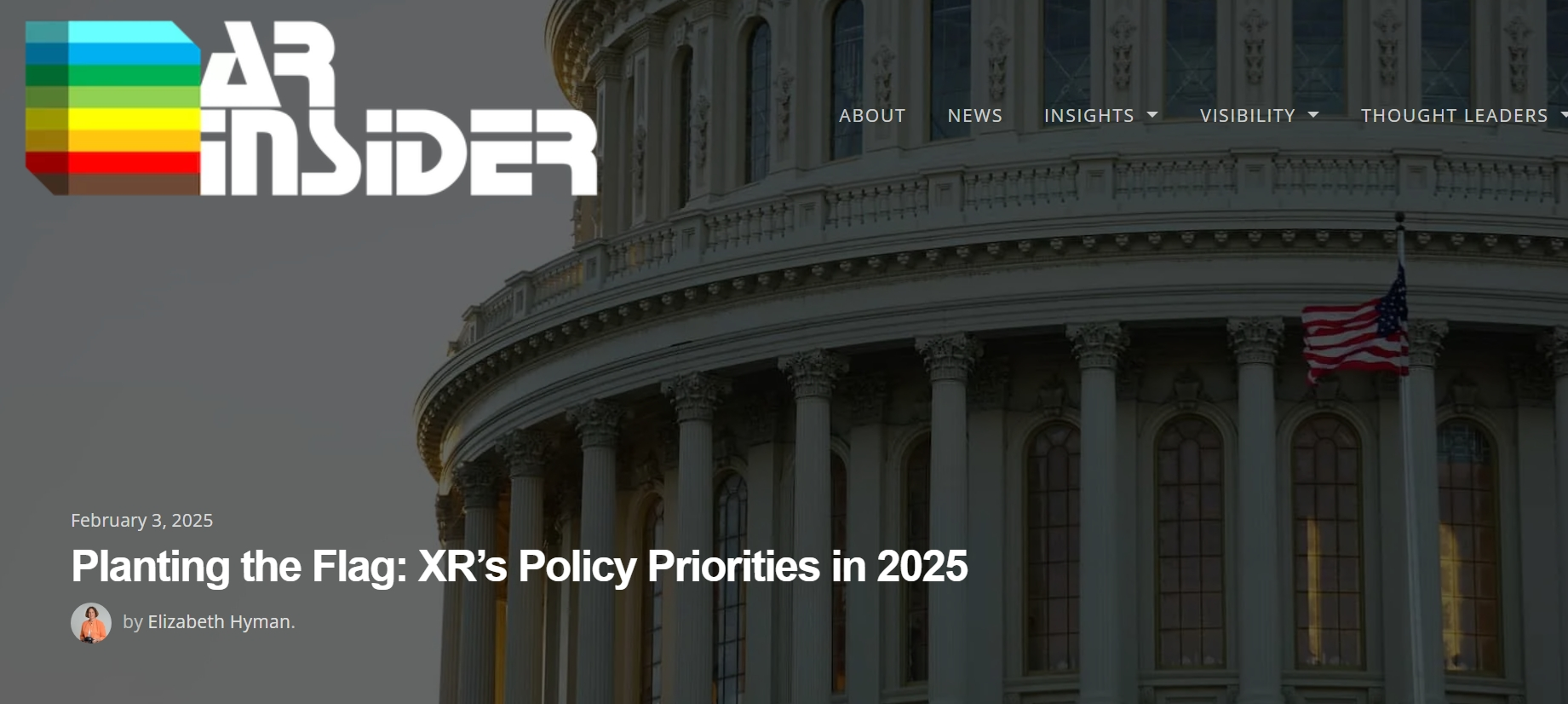 XRA CEO’s OP-ED ON XR POLICY PRIORITIES PUBLISHED IN AR INSIDER