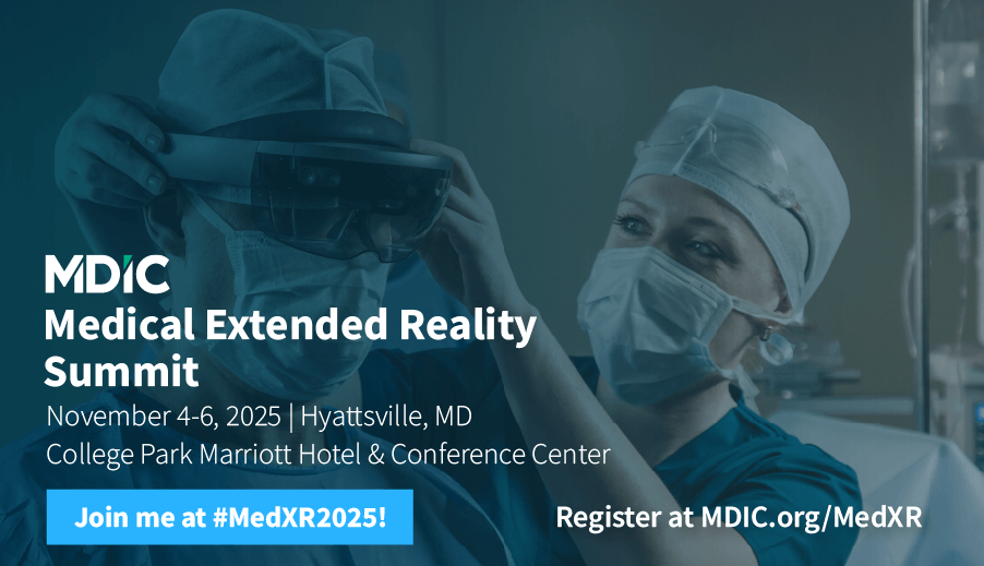 XRA’S SVP OF RESEARCH AND BEST PRACTICES TO PARTICIPATE IN MDIC MEDICAL EXTENDED REALITY SUMMIT