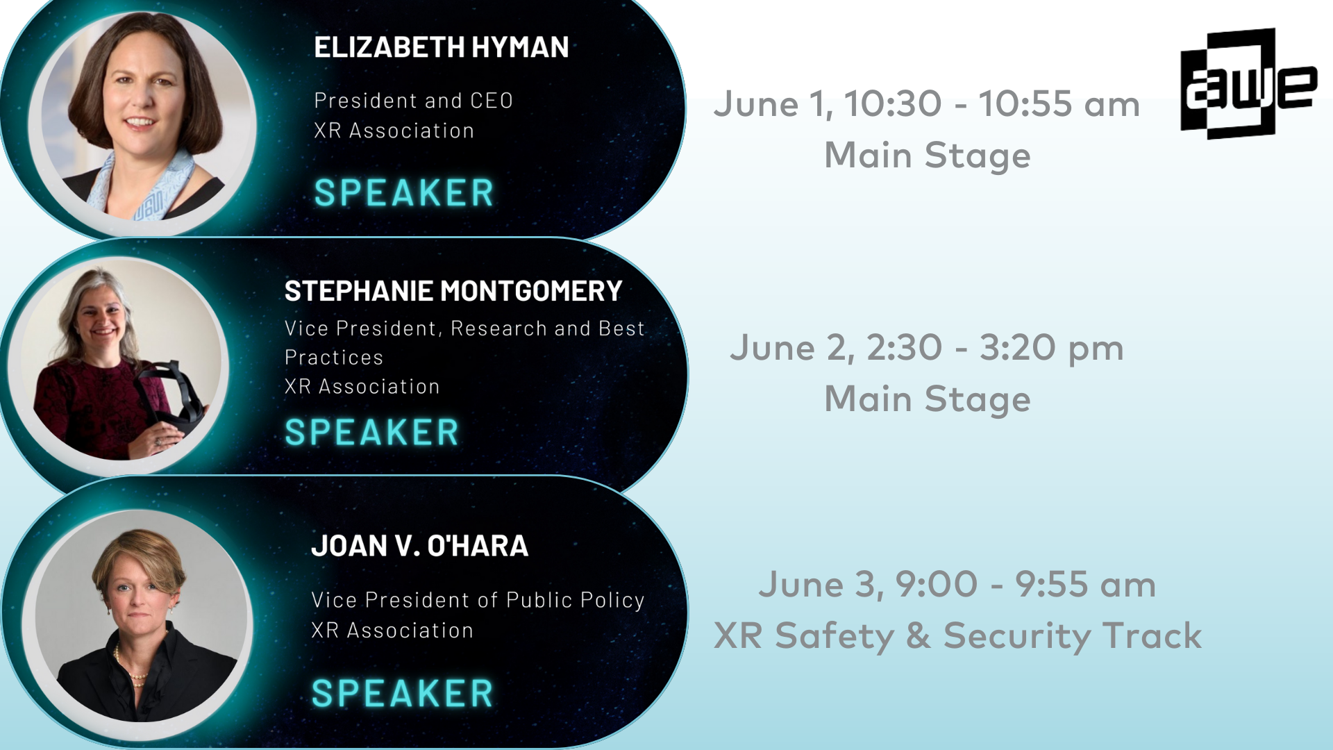 ||AWE Speakers Graphic