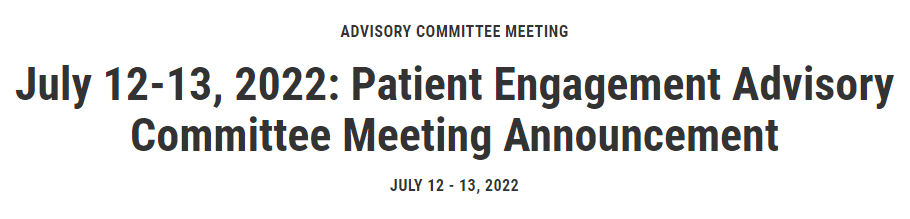 FDA Hearing 7.12.2022